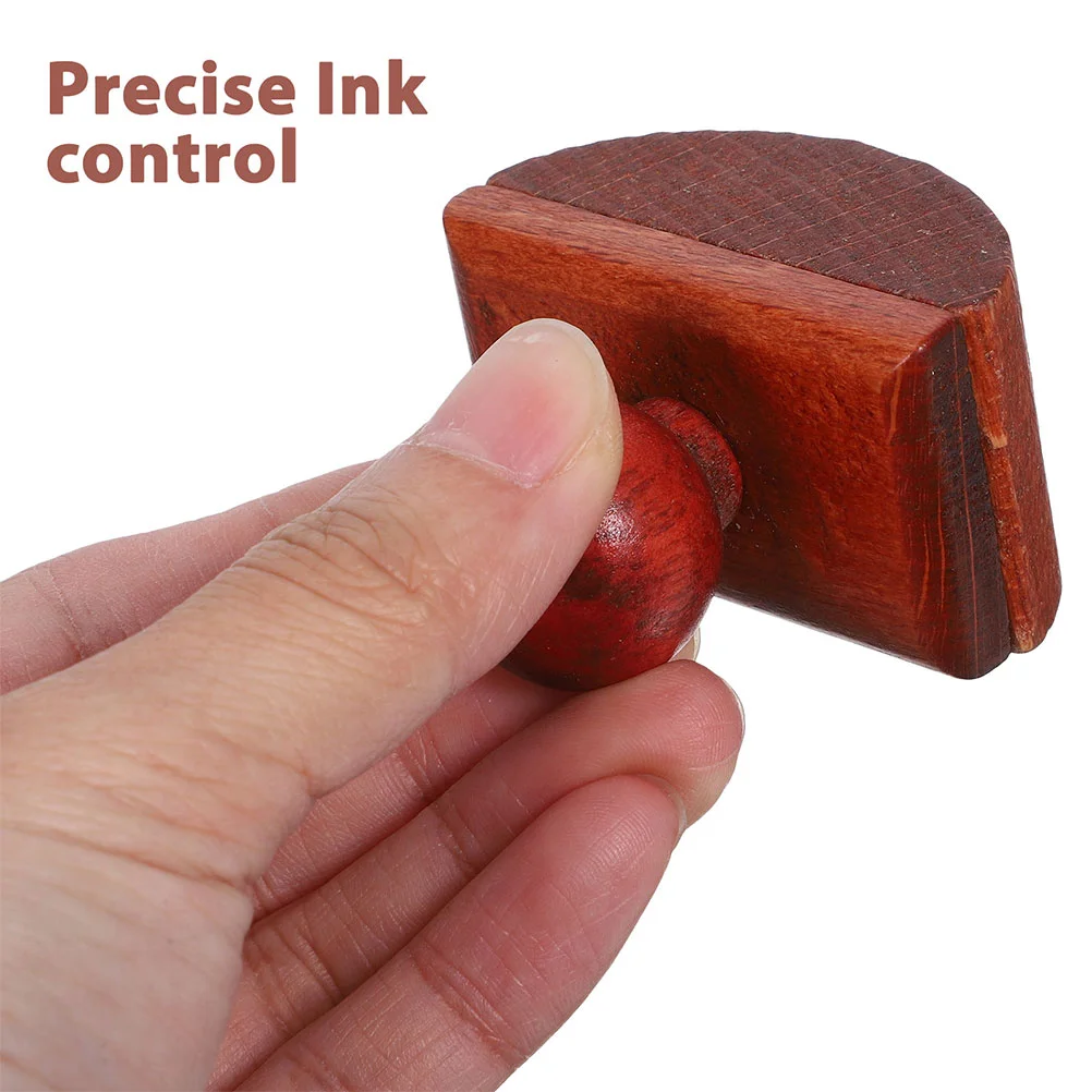 2 Pcs Calligraphy Seal Wood Desk Ink Blotter Heavy Duty Rocking Absorbent Paper Quick Drying Tool for Stamps Writing Supplies