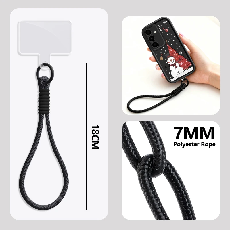 ثلج شجرة حمراء عيد الميلاد الحبل الحال بالنسبة لسامسونج S25 حافة S24 الترا S23 S22 S21 FE A17 A54 A15 A35 A55 A16 A36 A56 5G كابا #6