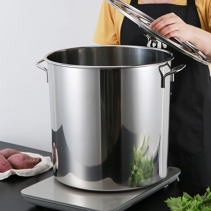 

304 stainless steel bucket round bucket commercial soup bucket boiling