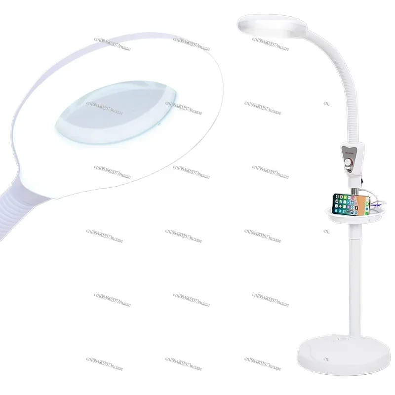 Professional Beauty Salon Cold Light Pattern Embroidery Floor Lamp, Eyelash Nail Lighting, Shadowless Clear Experience