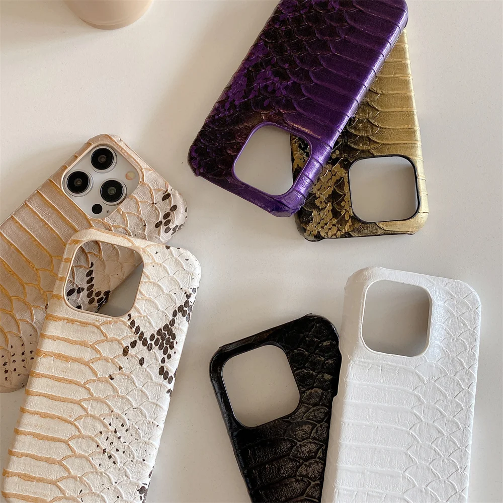 PU Leather 15pro 14pro Max Case Dragon Snake Pattern Luxury for IPhone 13 11 15 14 Pro Max XS Max 7 8 Plus Cover Conque