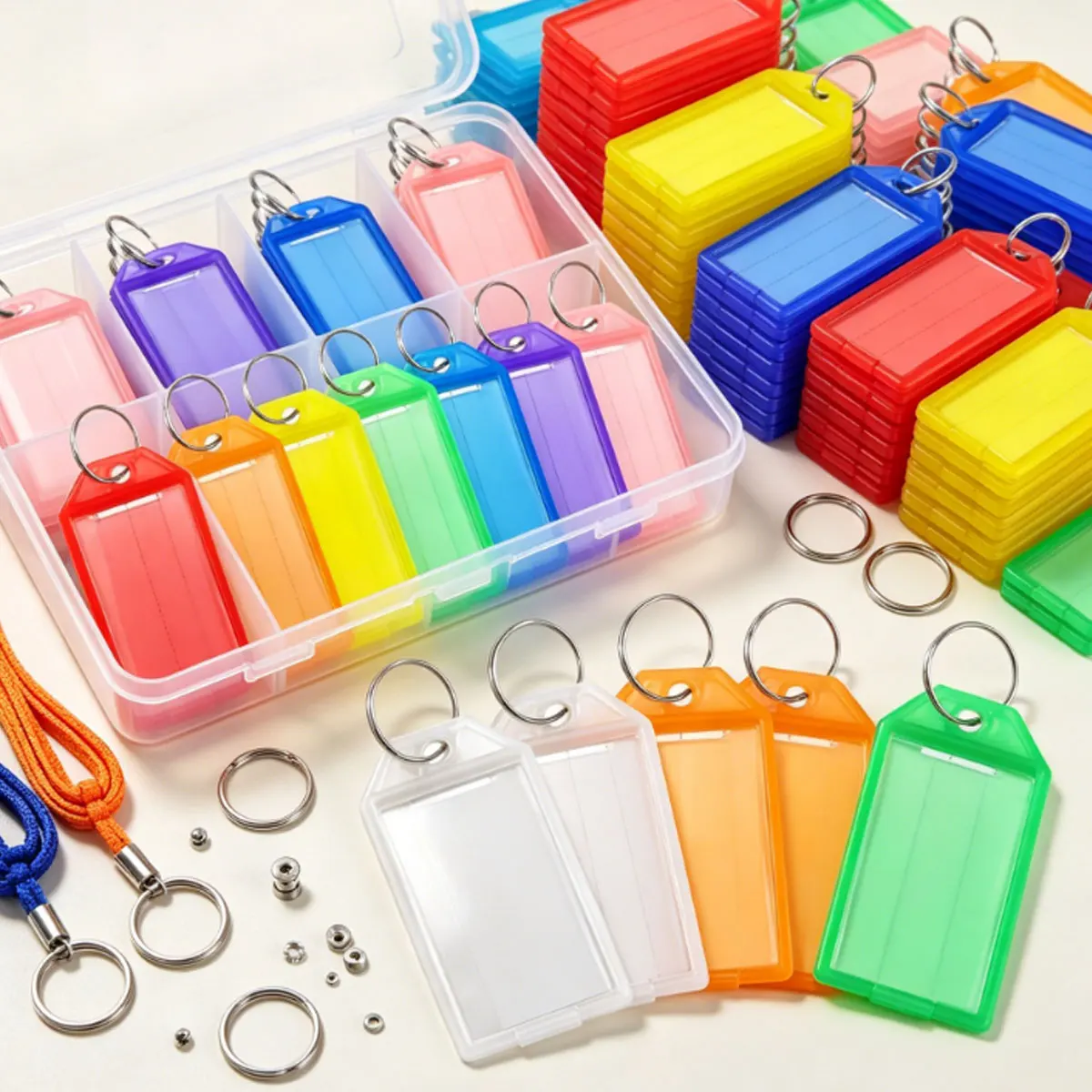 80-pecas-de-etiquetas-de-chaveiro-de-plastico-transparente-multicoloridas-estilo-minimalista-dupla-face-zsy