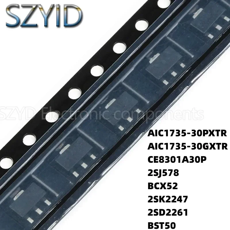 100PCS SOT89  AIC1735-30PXTR AIC1735-30GXTR CE8301A30P 2SJ578 BCX52 2SK2247 2SD2261 BST50