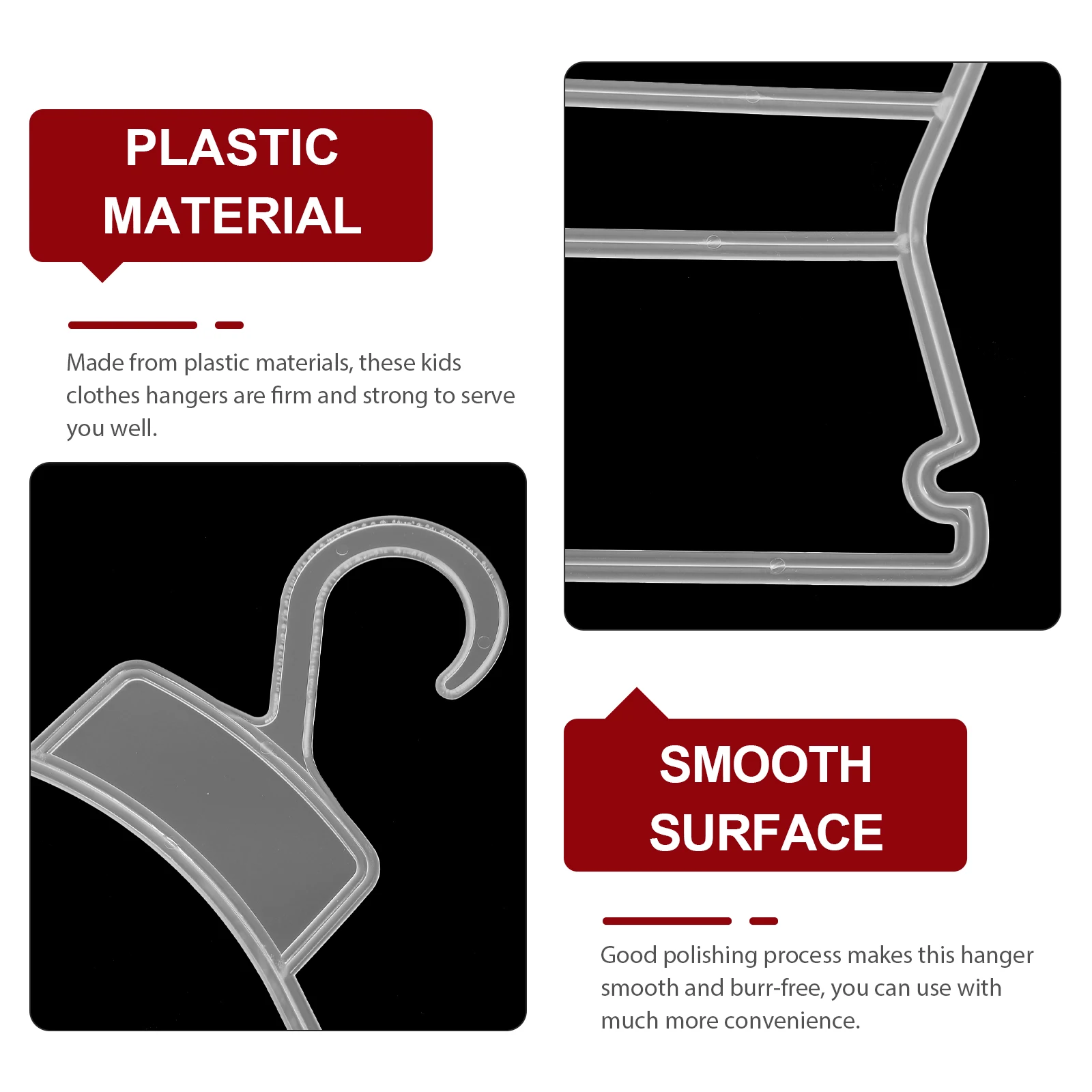 

10Pcs Kids Clothes Hangers Baby Clothes Drying Racks Plastic Non Slip Infant Closet Organizers Space Saving