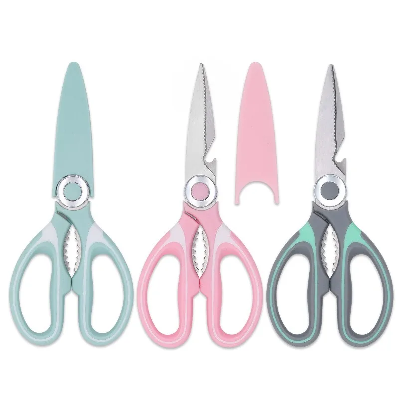 

Stainless Steel Kitchen Scissors, Multi-purpose Scissors with Walnuts and Bottle Caps, Household Panda Kitchen Scissors