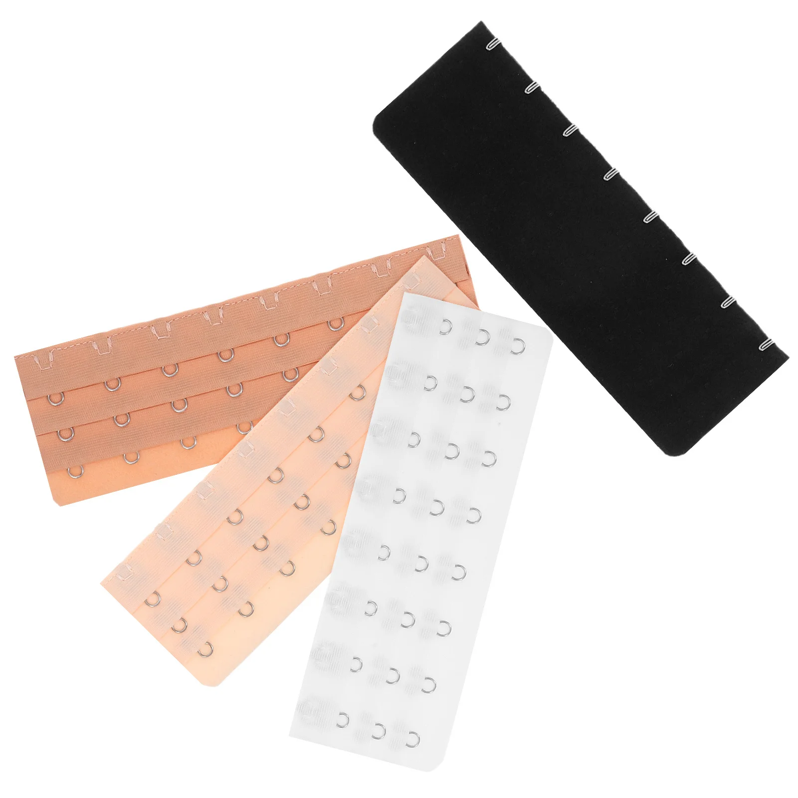 

4Pcs Bra Extenders Stainless Steel Bra Extension Hooks Smooth Rounded Comfort Fasteners for Bras Corsets Strap Extensions