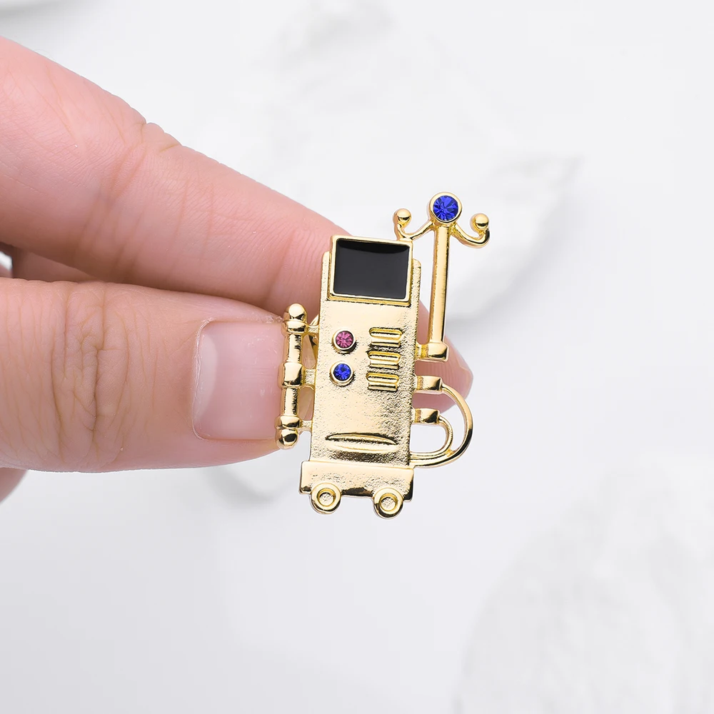 دبابيس بروش لطب المسالك البولية الطبي من Hanreshe ، شارة طية صدر رائعة كريستالية ، مجوهرات لطالب الطب والممرض والطبيب