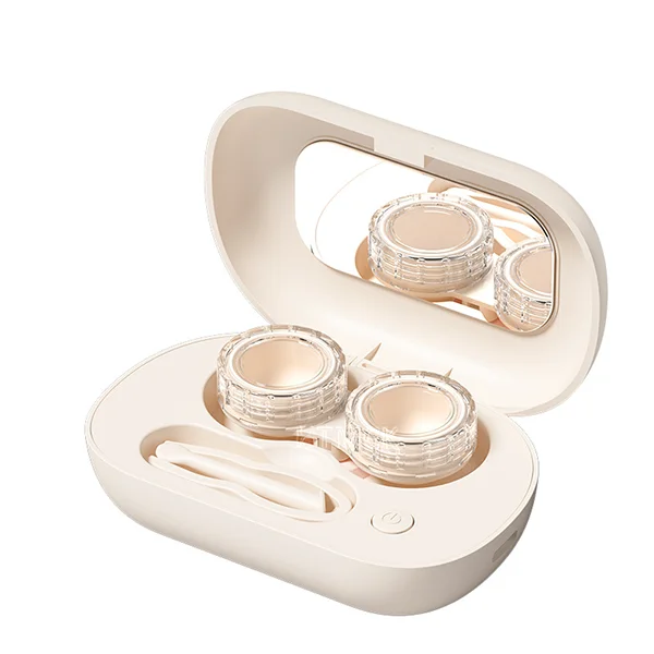 Portable Sonic Contact Lens Cleaner, High Frequency Vibration Contact Lens Cleaning Machine, IPX4 Waterproof, 20-30 Days Long Ba