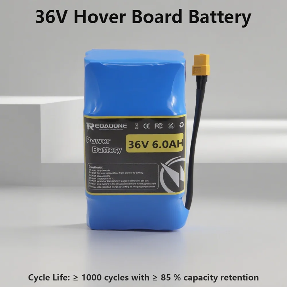 36V 6Ah Li-ion Battery Pack for Electric Scooter Hoverboard Twist Car Long Life Built-in BMS Universal Use