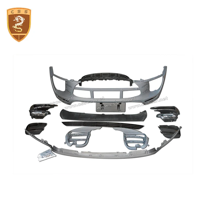

For Porsche Macan 2014 Tur-b Style Fiberglass Front Bumper Vents Headlights Customized