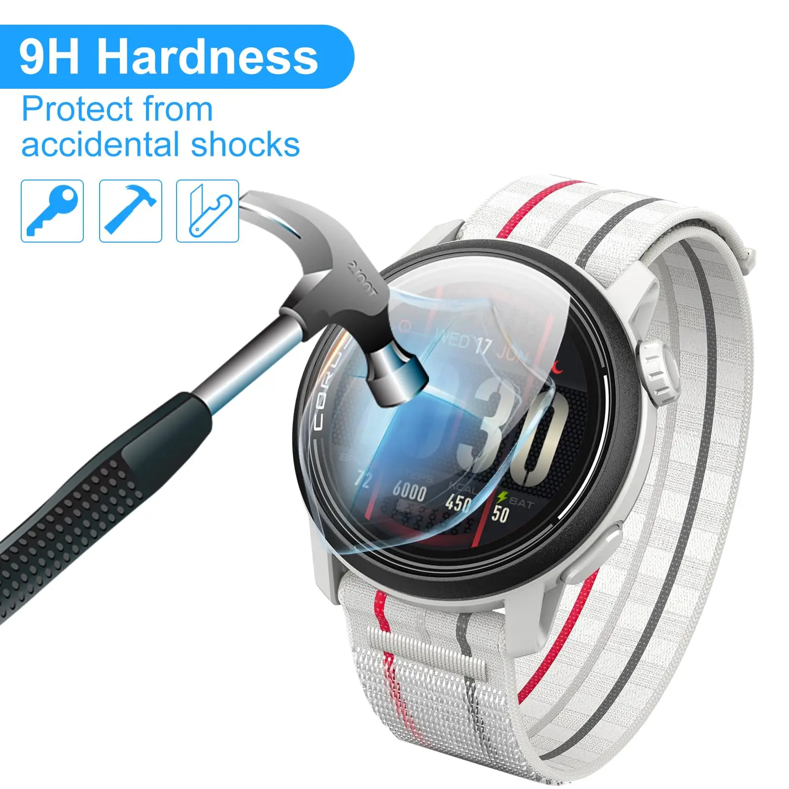 Tempered Glass Screen Protector For Coros Pace 3 Full Cover Anti-scratch Film For Coros Pace3 Watch Screen Protector Accessories