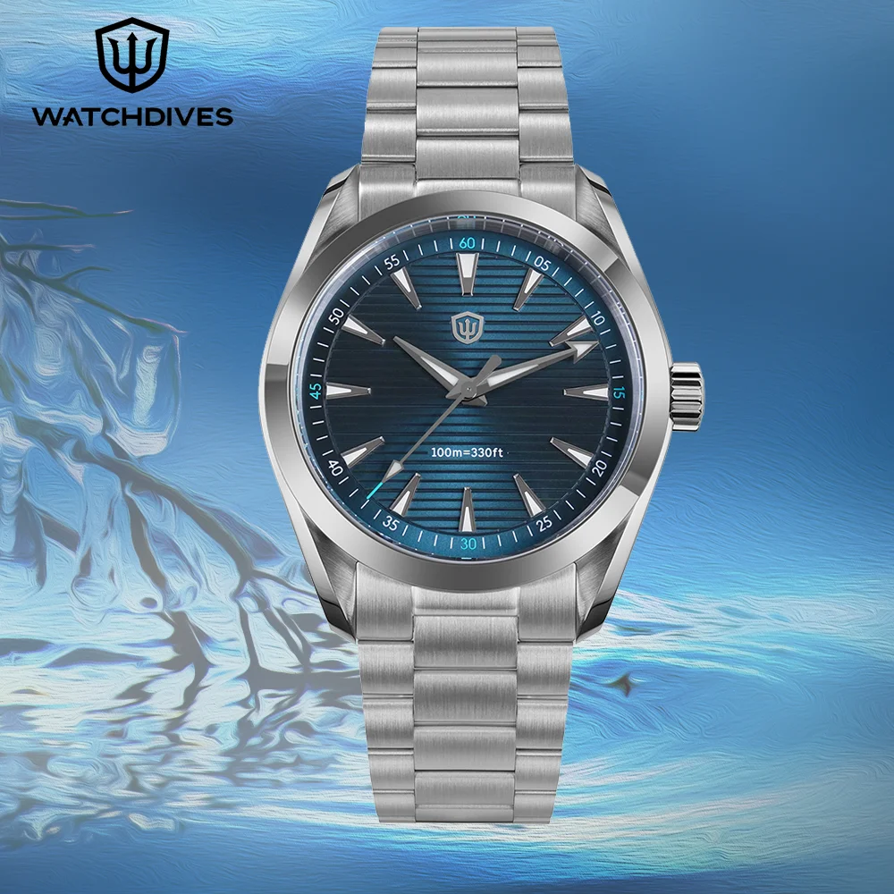 

Watchdives New Wd0006 38Mm Watch Vh31 Quartz Watches Luminous Sapphire 100M Waterproof Sport Stainless Steel Wrist Watch For Men