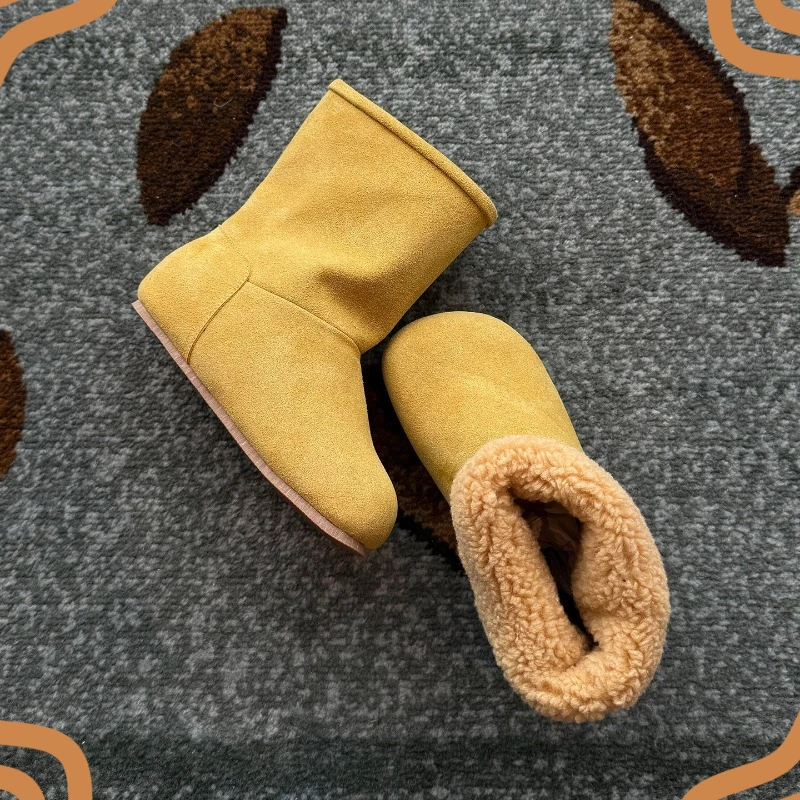 Nuevos zapatos de invierno para mujer, botas de nieve de diseño moderno y muy abrigadas, botines con punta redonda y diseño exquisito, zapatos de diseño, botas para mujer.
