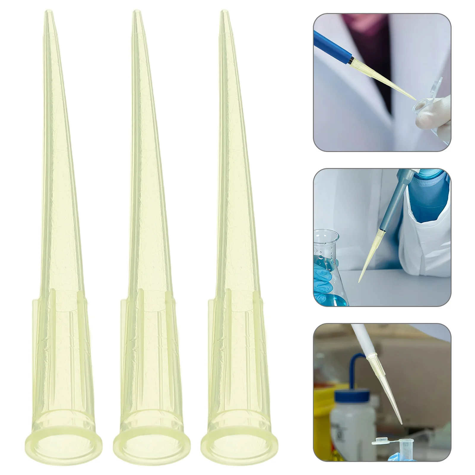 

1000Pcs Lab Pipette Tip Disposable High Precision Liquid Pipettor Accessories Plastic Easy Attach Remove Accurate Liquid