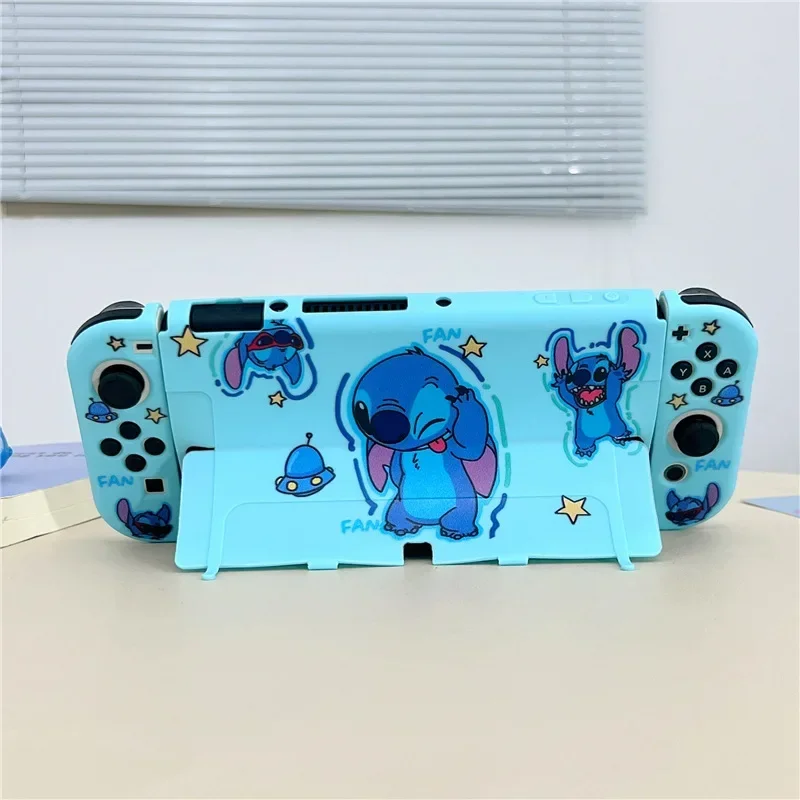 Para nintendo switch ns/oled game console casos dos desenhos animados ponto macio caso protetor console controlador caso de couro acessórios