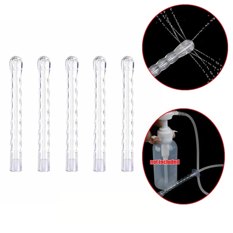 5 قطعة حقنة شرجية سيليكون تنظيف دش المهبل غسل المنزل حقنة شرجية الشرج غسل الدوش فوهة الدوش الصحة النظافة أداة امرأة/رجل #2