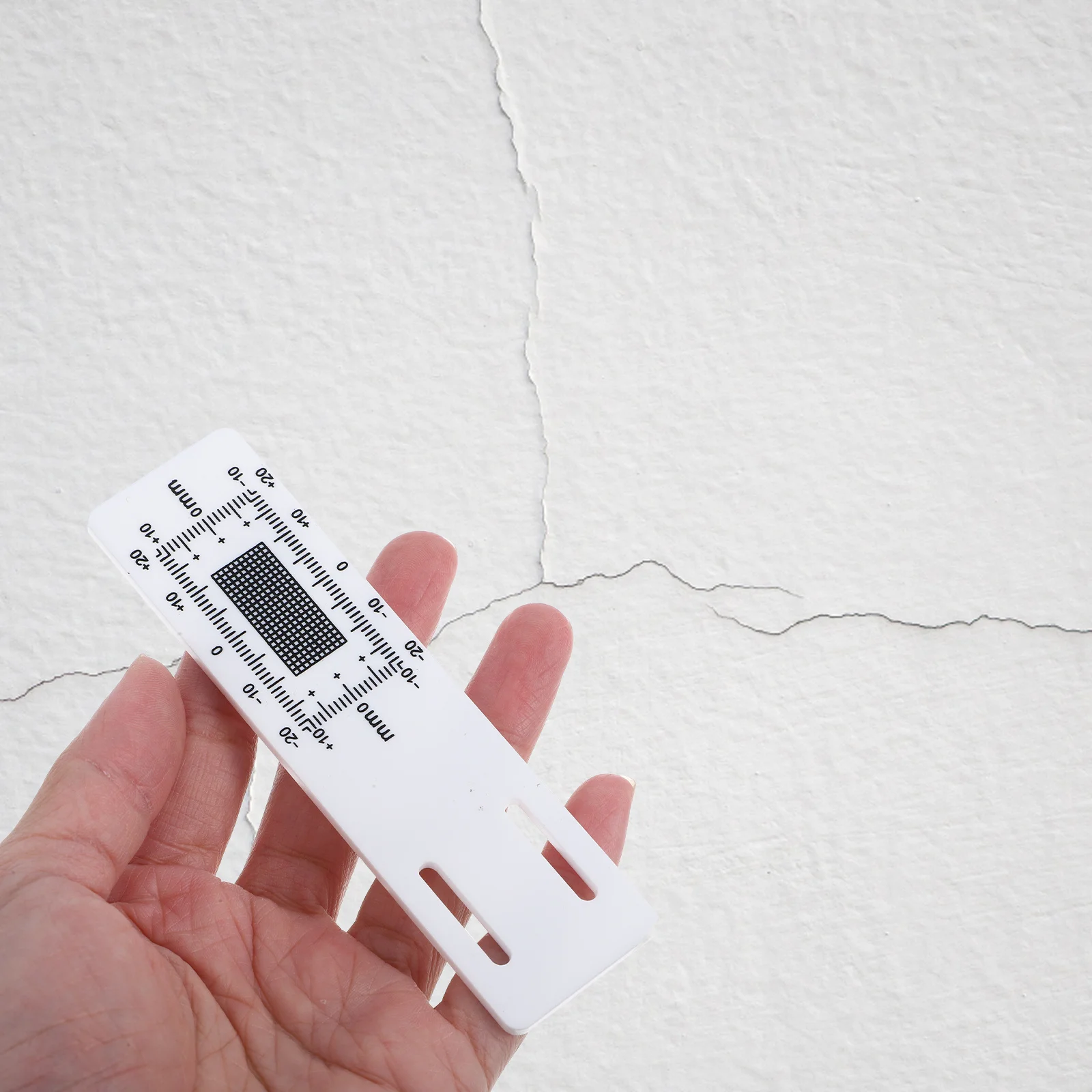 1 مجموعة مقياس مراقبة الكراك المحمولة الكراك عرض مقياس حاكم أداة قياس معمارية للشقوق المعماري حاكم