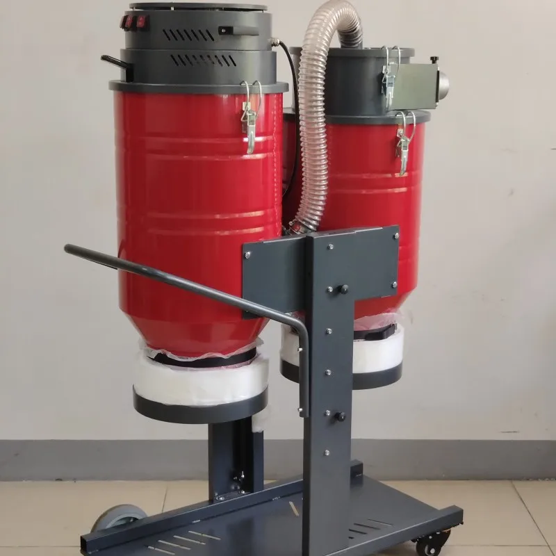Best Selling    Multi Stage Filtration Industrial Double Bucket Vacuum Cleaner With Cyclone Separator For Heavy   Clea