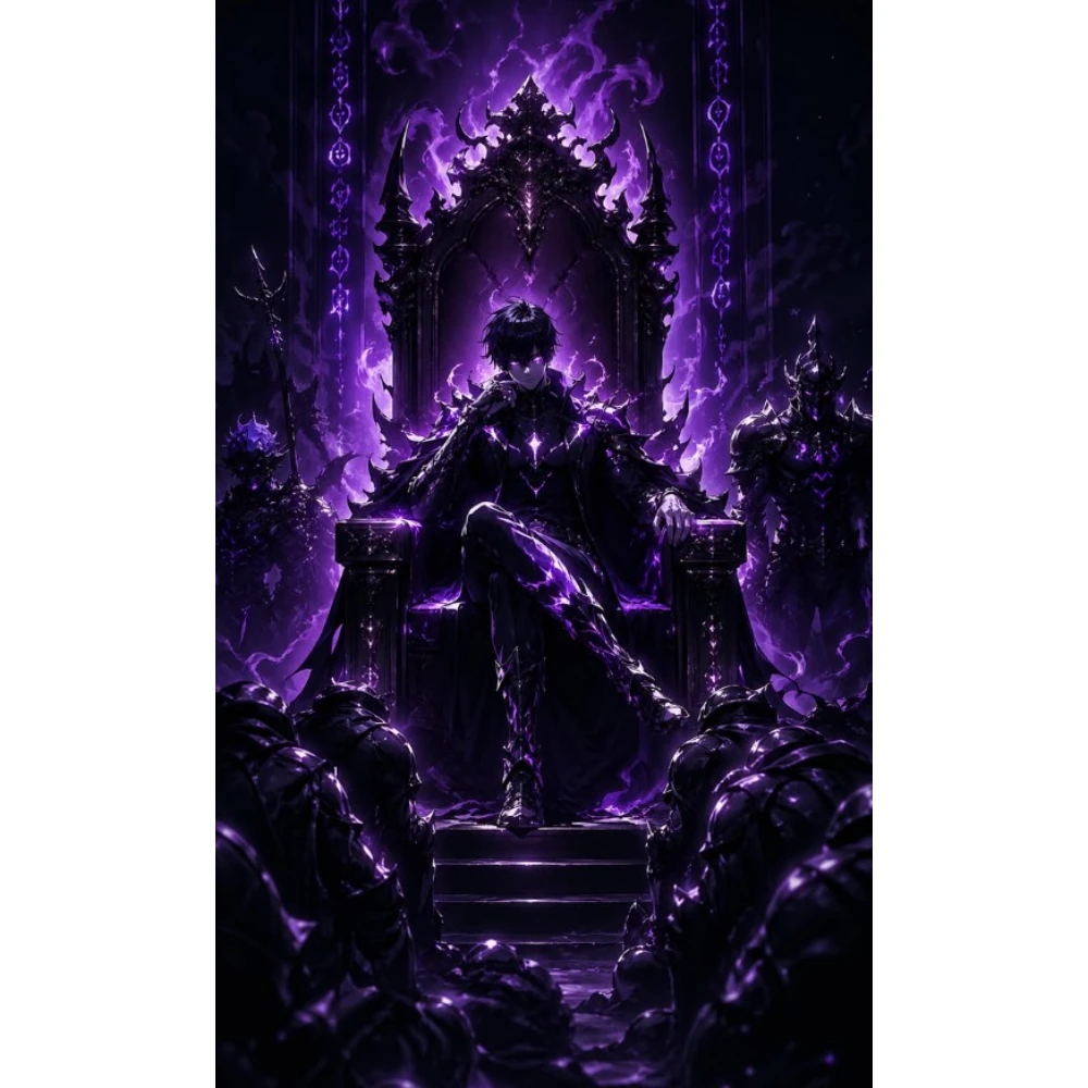 

500/1000/1200/2000 PCS Jigsaw Puzzles On the Throne Anime Character Family Activity Games for Gameroom Bedroom Home Decor