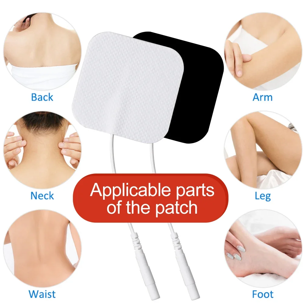 10/20PCS Tens Massage Electrodos Electrode Pads Tens Electrodes EMS Muscle Stimulator Pads Digital Therapy Machine Massage Patch