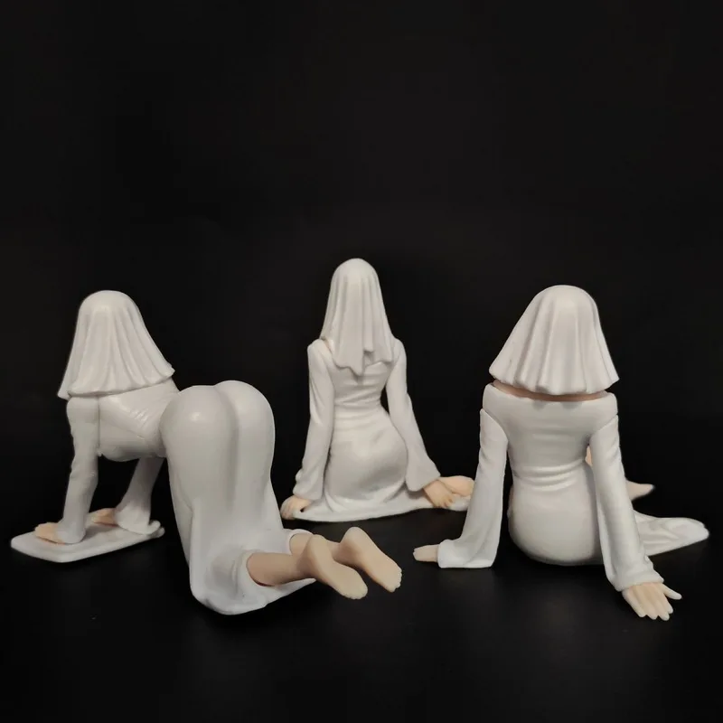 Série White Ghost Girl: Saia de Sereia, Figura de Menina Bonita, Ornamento para Mesa e Carro, Decoração de Chassi, Brinquedos por Atacado, Presente Co