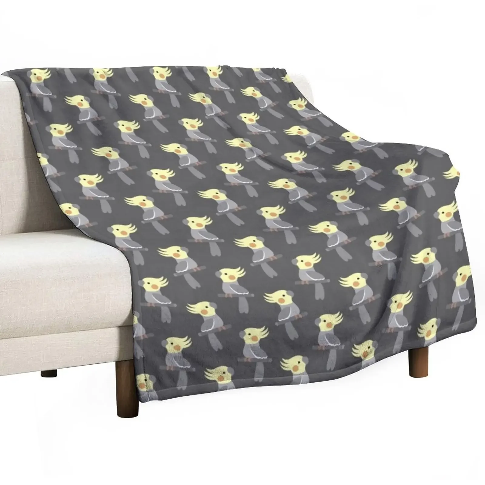 Cute cockatiel Throw Blanket Stuffeds Beach Blankets