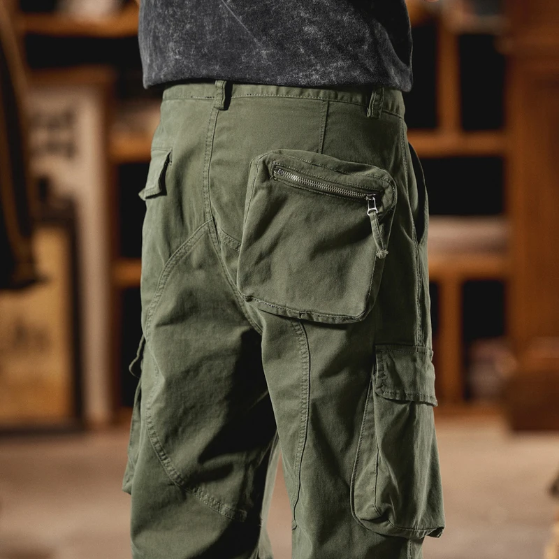 2025 ربيع الخريف جديد الرجال مستقيم الساق سراويل تقليدية النمط الأمريكي البضائع السراويل واسعة الساق السراويل بالجملة للرجال #6