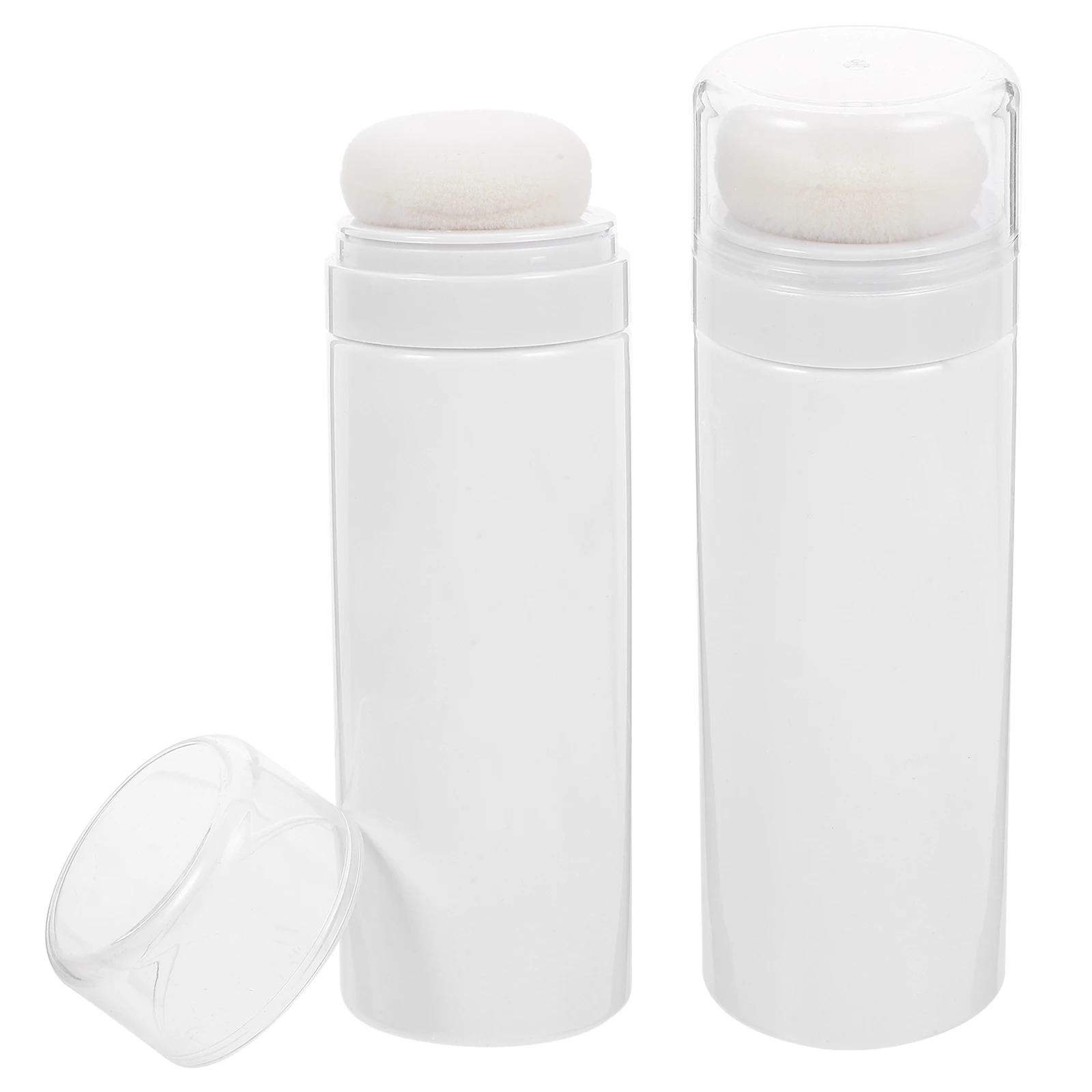 

2pcs Puff Red Baby Portable Puff Bottle Talcum Powder Bottle Portable Storage Gifts for New Mom Travel Use Baby Powder Box