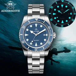 ADDIESDIVE Diver Watch 39mm Fashion Men watches Quartz Wristwatch Sport waterproof 200m Luminous 316L Stainless Steel Watch