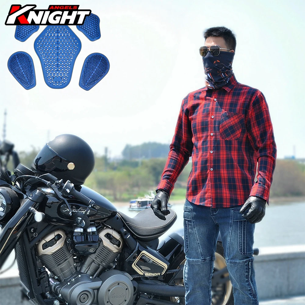 

Мотоциклетная куртка мужская повседневная ретро четырехсезонная мотоциклетная клетчатая рубашка анти-осенняя мотокуртка для верховой езды