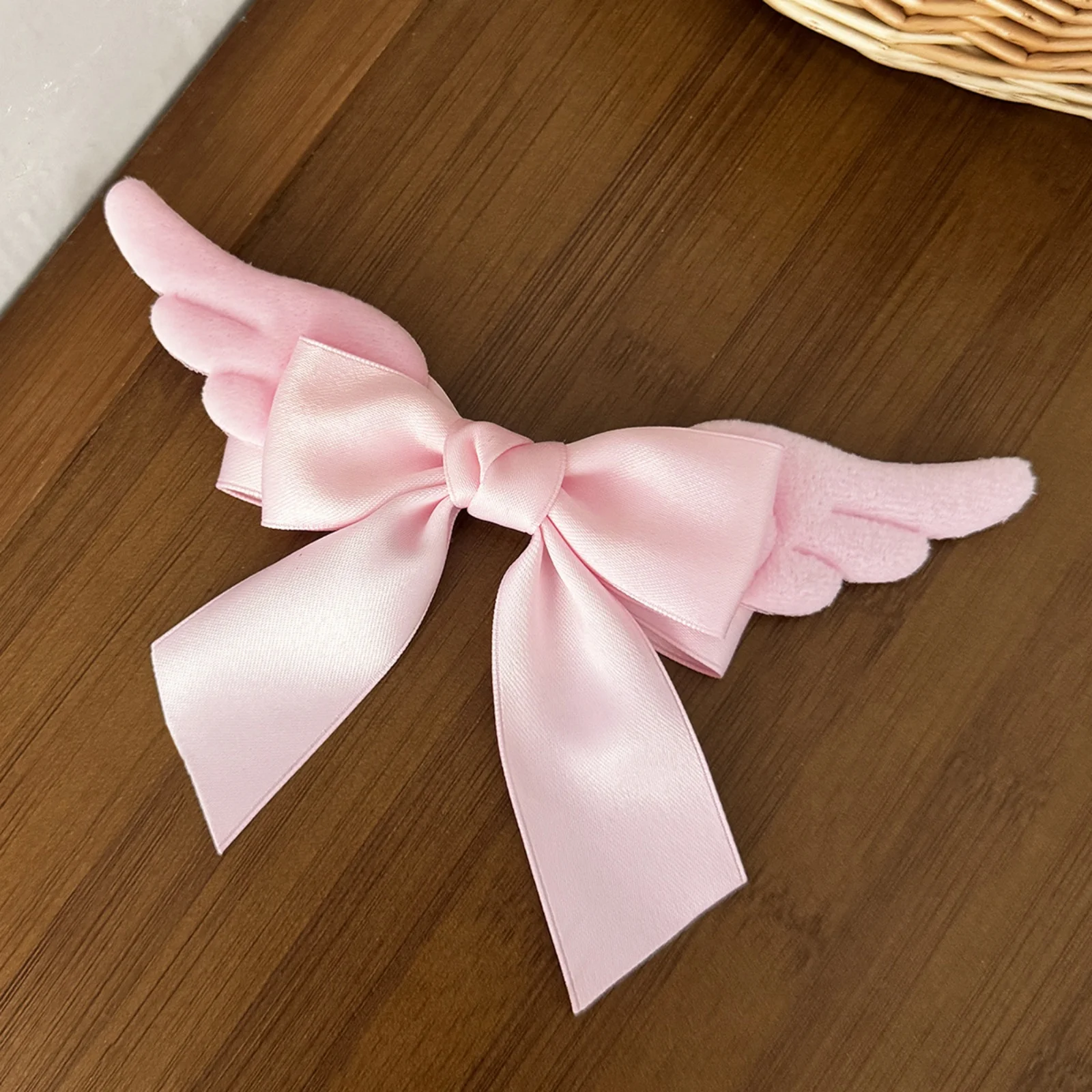1 Pieza de Pinza para el Cabello con Lazo de Peluche, Estilo Dulce Lolita, Accesorio para el Cabello, Pinza para la Parte Superior de la Cabeza, Estilo Soft Girl