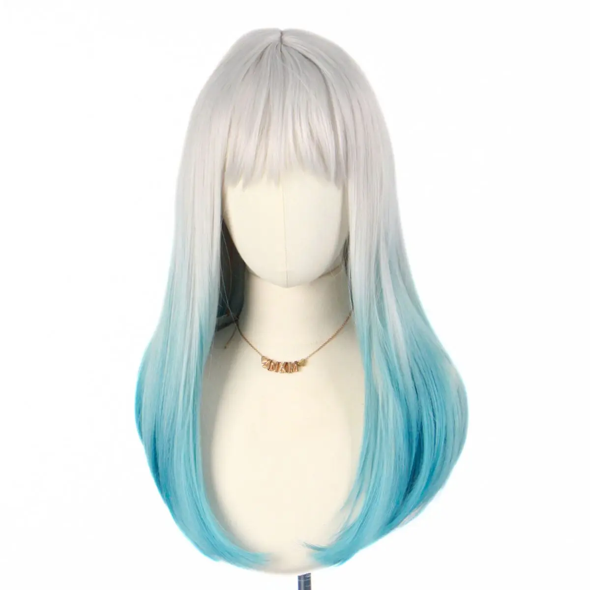 Anxin venda quente longo anime cosplay resistente ao calor peruca de festa de halloween