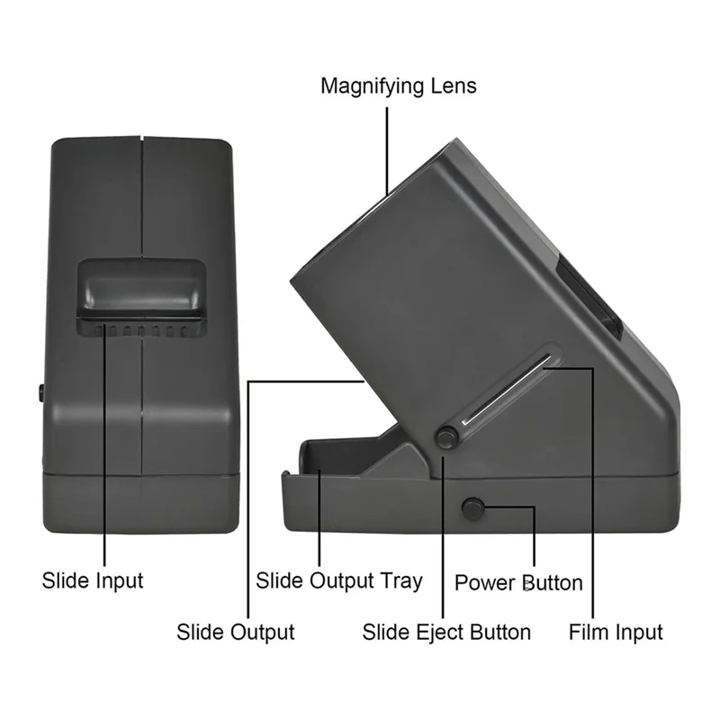 

-A12R 35Mm Slide Viewer, 3X Magnification, USB Powered/Battery Operation-For 35Mm Daylight Film Slide And Negative Viewer