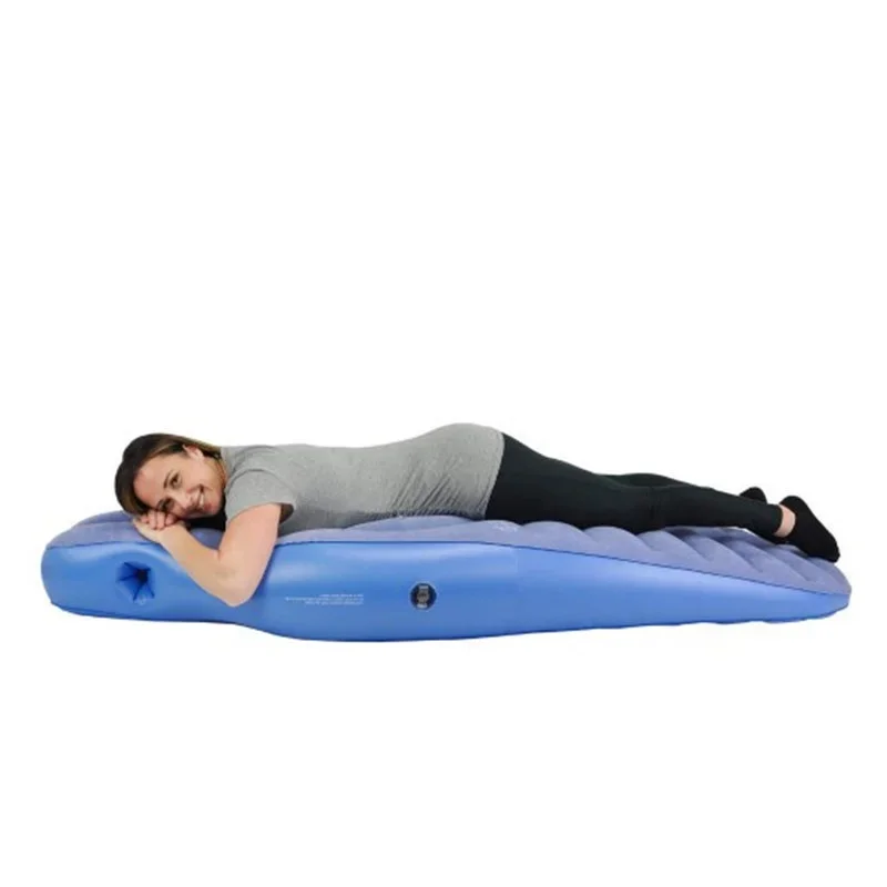 PVC Inflatable Yoga Mat Flocking Pregnancy Pillow O-Type Sleeping Bed Pad Outdoor Home Mattress Sports Gym Fitness Pilates Pads