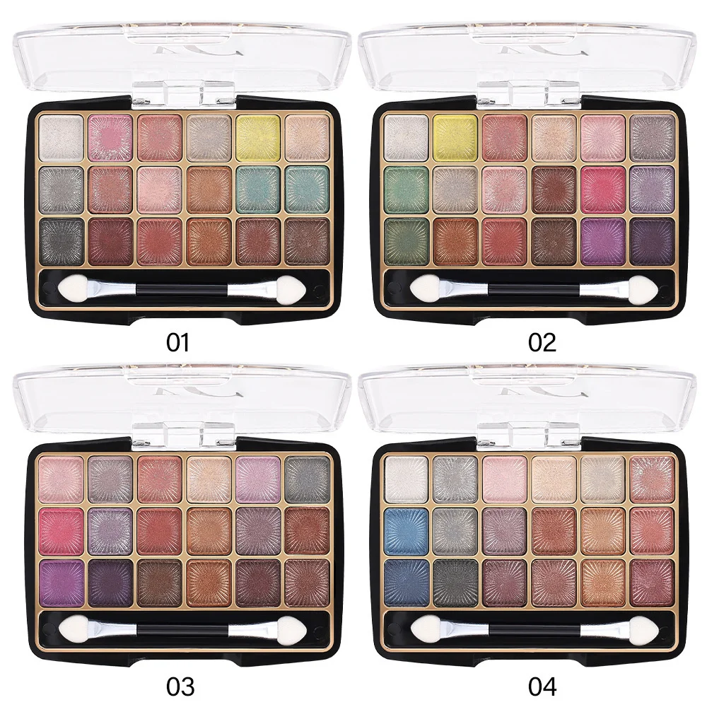 Palette de fards à barrage scintillants pour femmes, 256 fards à barrage durables et imperméables, scintillants et sexy, faciles à porter, maquillage des yeux féminins, cosmétiques, 1 à 5 pièces