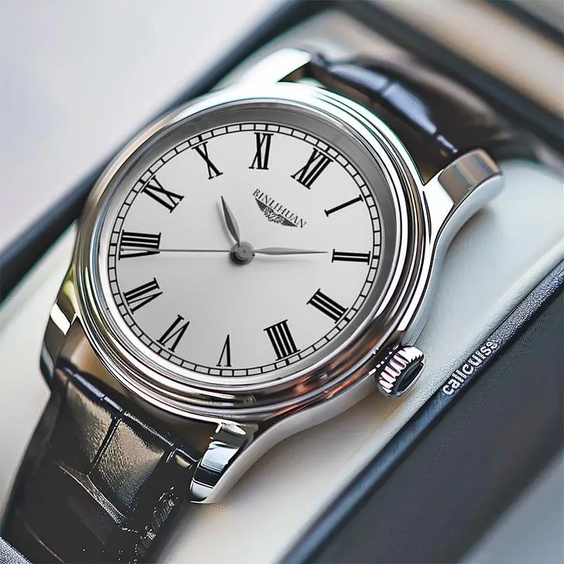 Reloj de pulsera de cuarzo negro para Hombre, pulsera informal de cuero a la moda, gran oferta, 2024