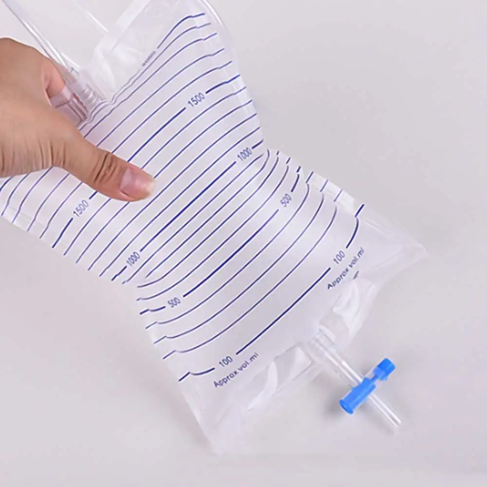 10Pcs 2000ml Medical Urine Bag Anti-reflux with External Catheter Urine Collector Drainage Pack Urinary Incontinence Accessories