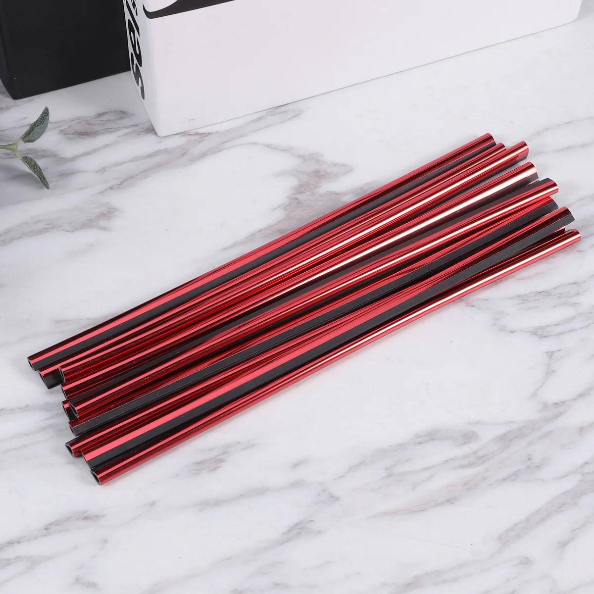 10pcs Car Air Condition Strip Auto Air Outlet Decorative Electroplate Bright Strip Red air conditioner strip