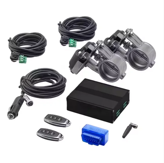 

Universal 2.0''/2.5''/3.0''inch Double Electric Exhaust Cutout Valve with Remote Control Set Support App Control EC-D25R-