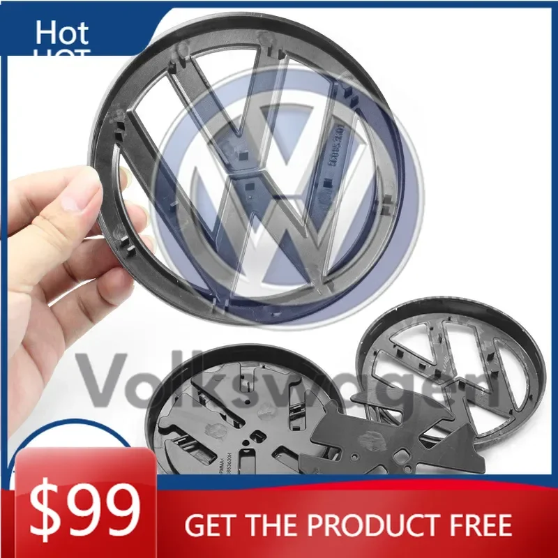 

Valve Stems Caps New Volkswagen VW Hot Aerials Volkswagen Badge 5G0853601 5G0853630H Car Front Bonnet Grill Rear Trunk Embl