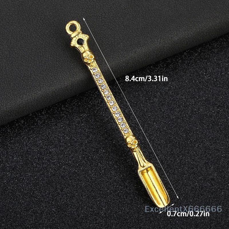 1 قطعة ملعقة صغيرة معدنية مع مجرفة صغيرة لأداة قياس مسحوق الأدوية ملحقات السجائر #6