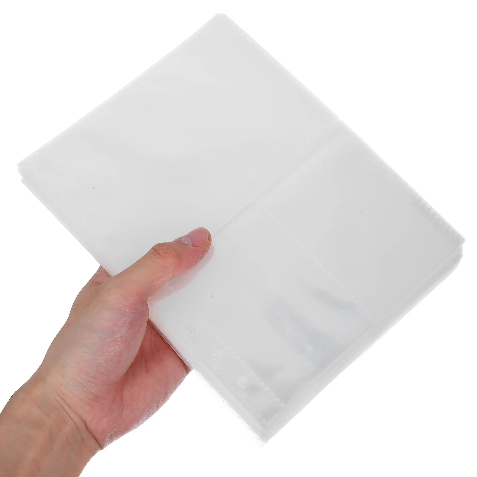 

30Pcs Transparent Double Side Binder Sheets Top Loading Card Sleeves Clear Plastic Page Protectors for Business