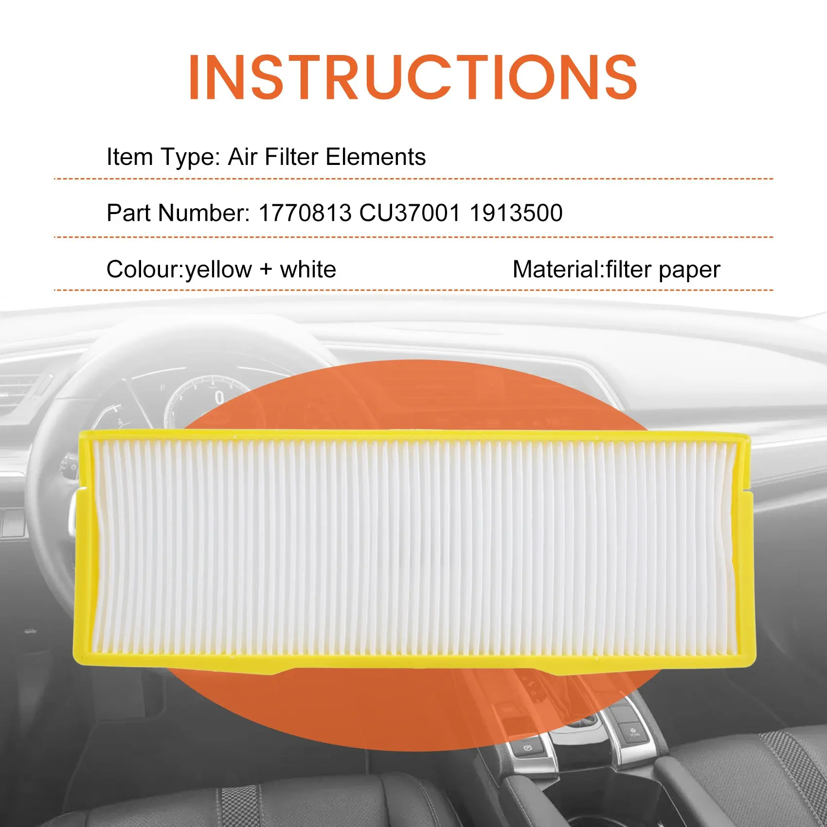 

A13Z-10Pcs A/C Filter For Scania Trucks SCE 1913500 Interior Air Filter