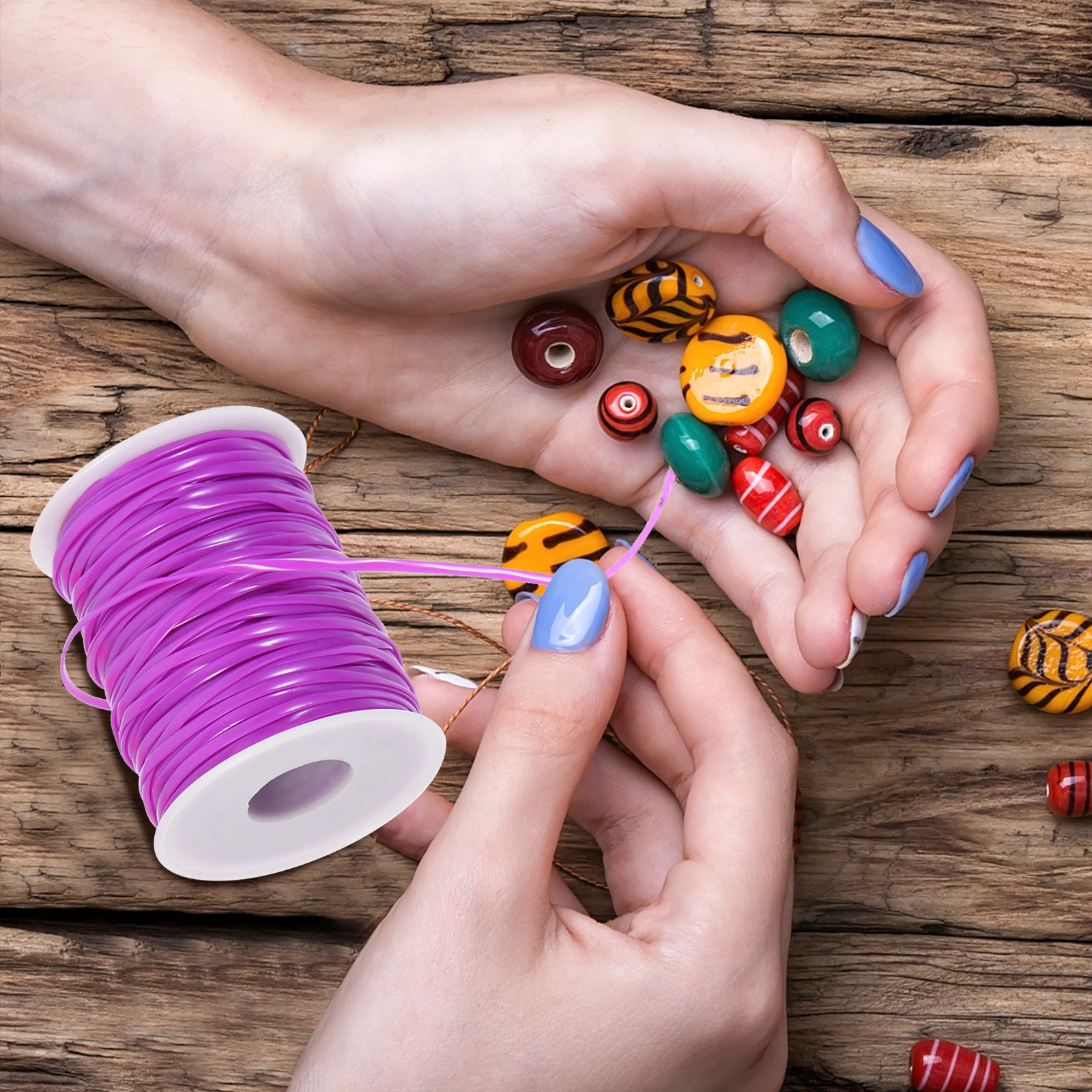 

6 Rolls PVC Weaving Lanyard Kit 50 Yards per Roll Braiding String Flat Laces Craft for Bracelets Keychains Packaging Gift