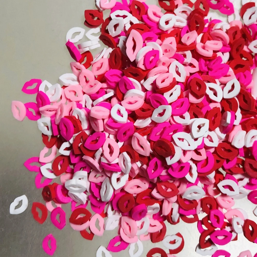 50개 발렌타인데이 미니 귀여운 과일 눈송이 나비 사랑 폴리머 클레이 장식품 폰 케이스 액세서리