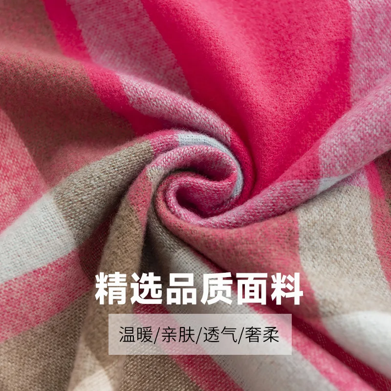 Stylish Design Retro Imitation Cashmere Women Wrap Fall Winter Classic Plaid Soft Warm Scarf Female Commuting Muffler Lady Shawl