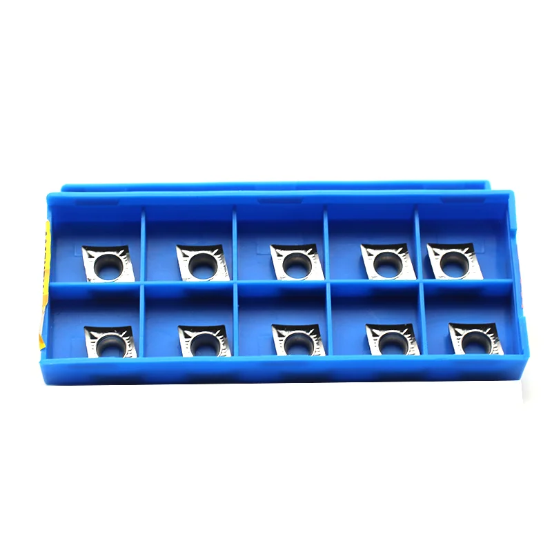 10pcs CCGT060204 CCGT09T304 CCGT120404 AK H01 Carbide Inserts CNC Lathe Cutter Turning Tool CCGT Blade for Aluminum Copper Wood