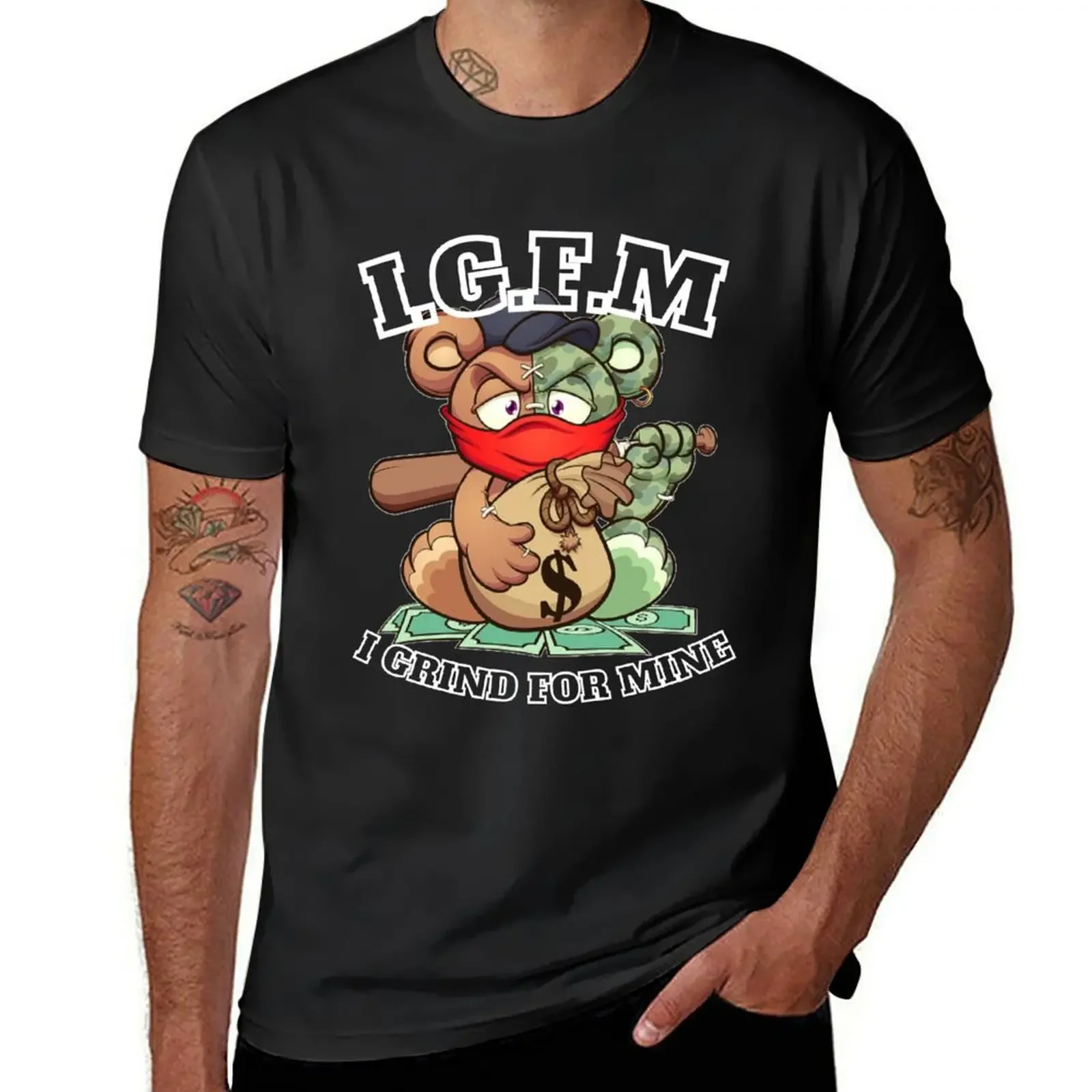 I.G.F.M I Grind For Mine T-Shirt vintage plus sizes anime mens t shirt