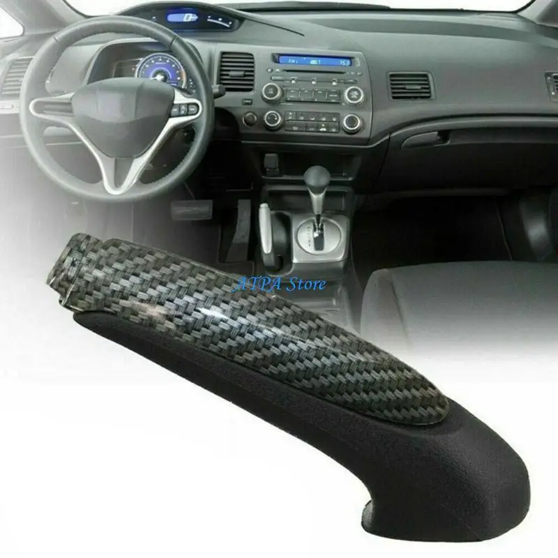 

U13C Carbon Look Car Handle Hand Brake Sleeve Cover for Civic 47115SNAA82