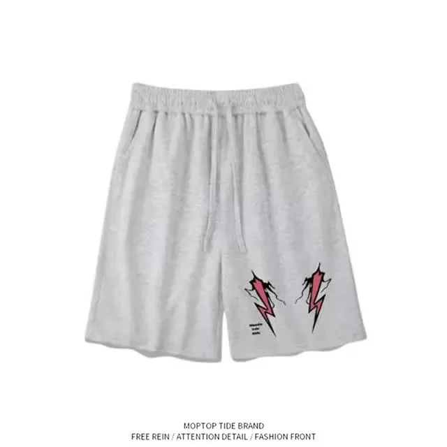 

Casual Loose Men's Short Pants Summer Trendy Brand Mr. WH Large Size Sporty Mid-Calf Five-Quarter Pants Versatile Straight Leg